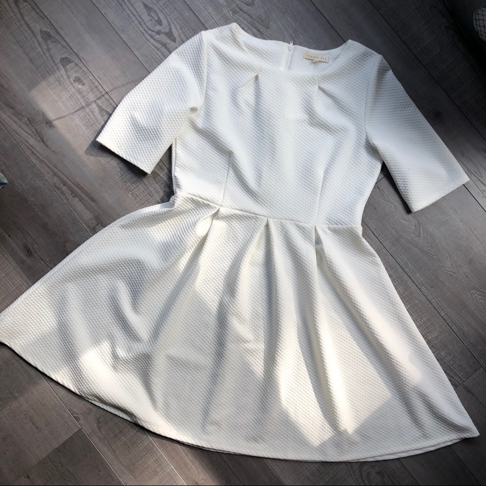 Copper Key Girls White Skater Dress XL